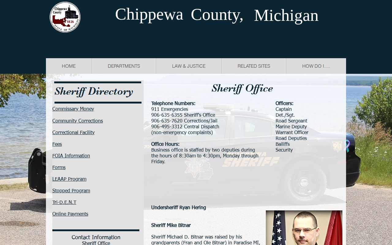 Chippewa County Sheriff arrest warrant information route